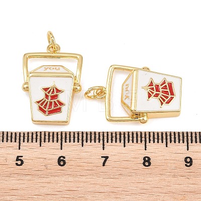 Brass Enamel Pendants KK-L275-08G-1
