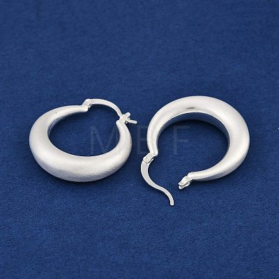 Brass Ring Hoop Earrings EJEW-Q391-10S-1