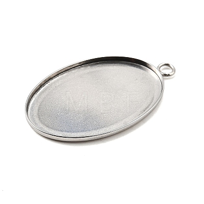Tarnish Resistant 304 Stainless Steel Pendant Cabochon Settings STAS-K148-03-01-1