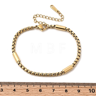 304 Stainless Steel Box Bracelets for Women BJEW-D407-03G-1