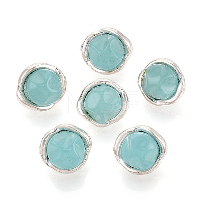 Zinc Metal Alloy & Natural Turquoise Buttons LS-BUTT-WH0057-001E-AS-1