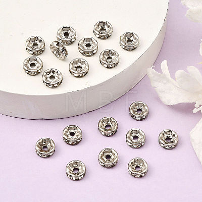 Iron Grade A Crystal Rhinestone Spacer Beads RB-A010-8MM-N-1