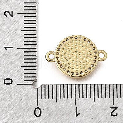 Religion Brass Micro Pave Clear Cubic Zirconia Connector Charms KK-G602-07G-03-1