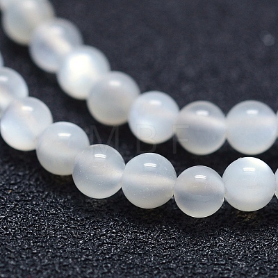 Natural White Moonstone Beads Strands X-G-P342-02A-4mm-AA-1