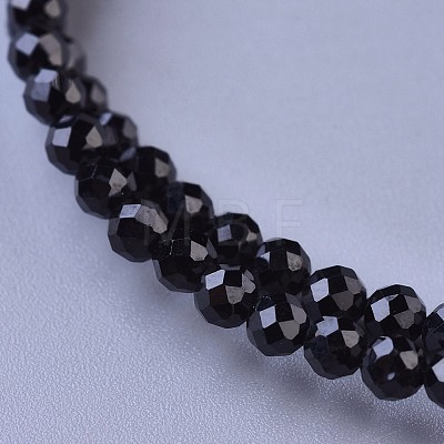 Natural Black Spinel Beaded Necklaces NJEW-K114-C-A20-1