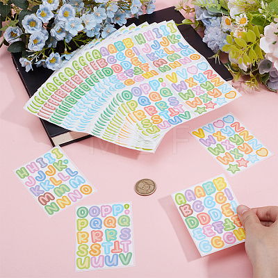 20 Sheets Vinyl Self-adhesive Picture Stickers DIY-SP0006-07-1