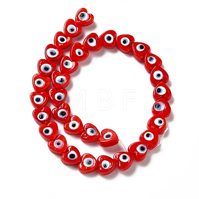 Handmade Evil Eye Lampwork Beads Strands LAMP-E023-07B-02-1