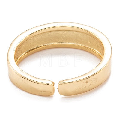 Brass Enamel Cuff Rings RJEW-I077-13G-1