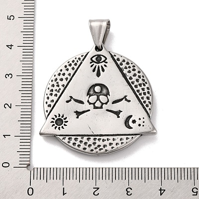 304 Stainless Steel Pendants STAS-U021-07AS-01-1