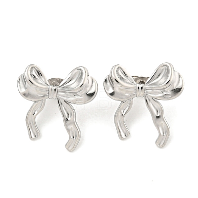 Non-Tarnish Ion Plating(IP) 304 Stainless Steel Stud Earrings for Women EJEW-A111-01P-1