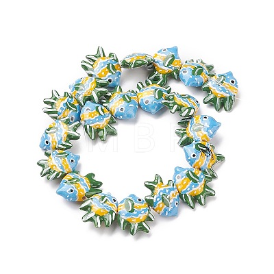 Handmade Porcelain Beads X1-PORC-G002-54K-1