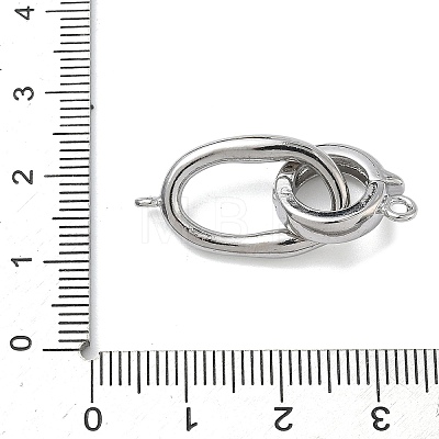 Oval Brass Fold Over Clasps KK-Z143-20P-1