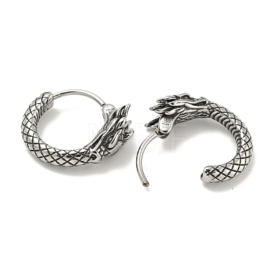 316 Surgical Stainless Steel Hoop Earrings EJEW-D096-13E-AS-1