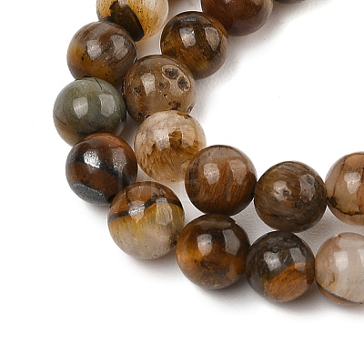 Natural Yellow Tiger Eye Beads Strands G-H238-6mm-1