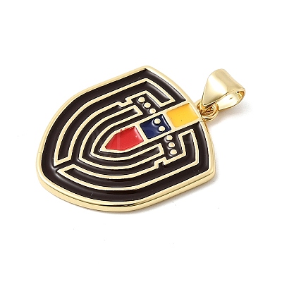 Brass Enamel Pendants KK-L262-19G-1