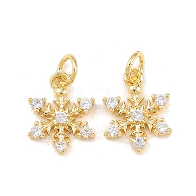 Brass Micro Pave Cubic Zirconia Pendants KK-B167-15G-1