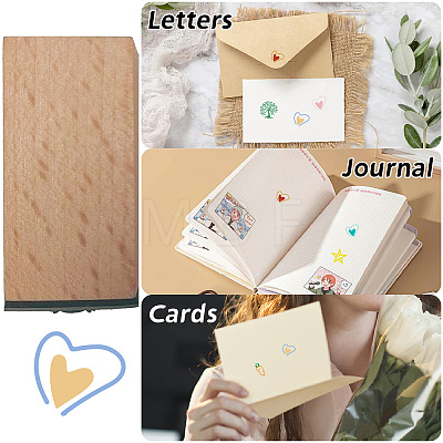 Square Wooden Stamps DIY-WH0546-001-1