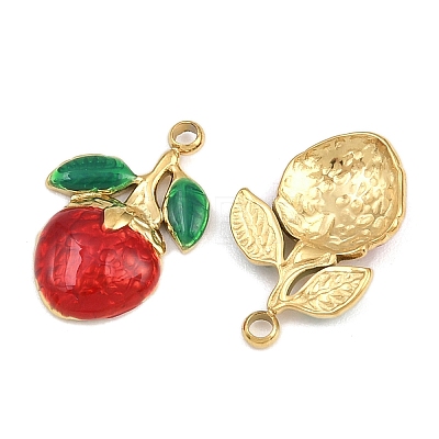 304 Stainless Steel Enamel Pendants STAS-Z166-23B-G-1