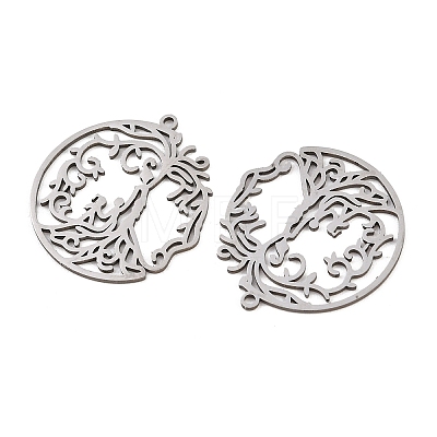 201 Stainless Steel Pendants STAS-I364-02P-1