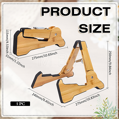 Wood & EVA Foam Folding Guitar Holders AJEW-WH0077-238-1
