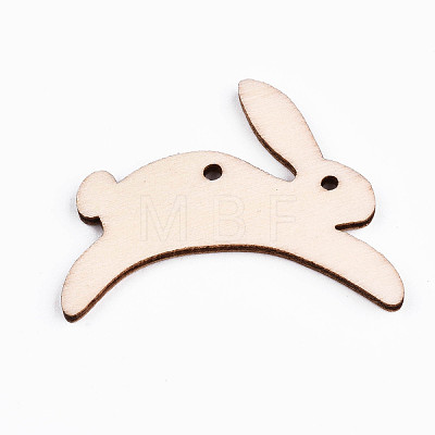 Undyed Natural Wooden Pendants X-WOOD-S058-030-1