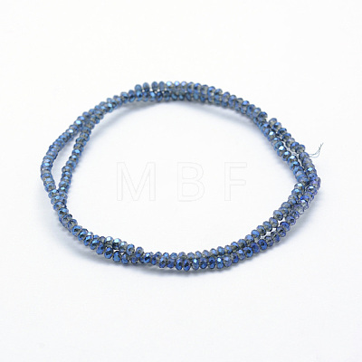 Electroplate Glass Beads Strands X-EGLA-J144-FR-A03-1