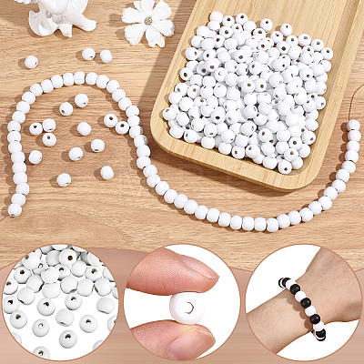 600Pcs Dyed Natural Wood Beads WOOD-PA0001-68A-1
