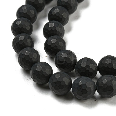 Natural Black Onyx Beads Strands G-D710-8mm-06-1