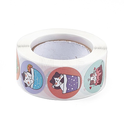 8 Patterns Paper Cartoon Sticker Rolls STIC-E001-16-1