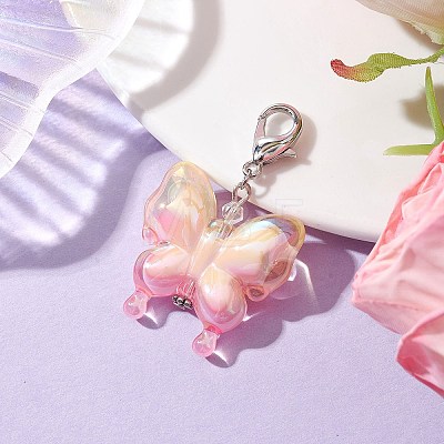 Acrylic Butterfly Pendant Decorations HJEW-JM01594-04-1