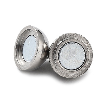 Tarnish Resistant 304 Stainless Steel Magnetic Clasps with Loops LS-STAS-E006-52-01-1