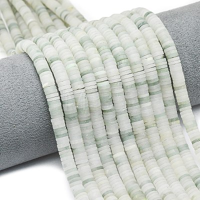 Natural Tianshan Cui Quartzite Beads Strands G-P575-B15-6x1mm-1