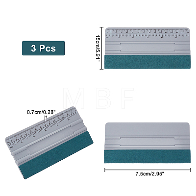 3Pcs Vinyl Wrap Squeegee with Ruler TOOL-CA0001-19-1