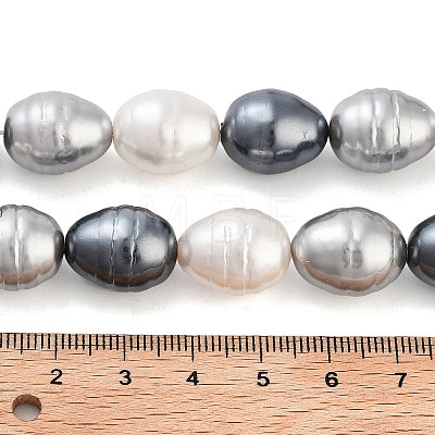 Electroplated Shell Pearl Beads Strands BSHE-H110-01-04-1