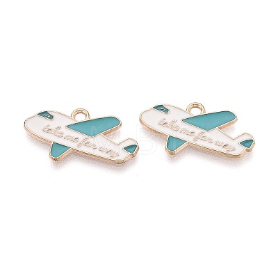 Alloy & Enamel Pendants ENAM-T021-65G-1