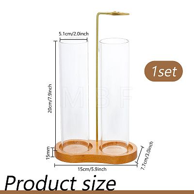 Glass Incense Holder AJEW-WH0410-193B-1