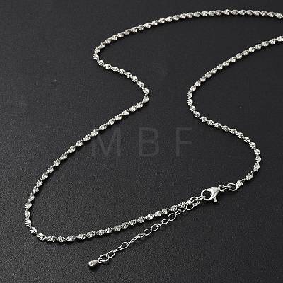 Brass Singapore Chains Necklaces for Women NJEW-D302-36P-1