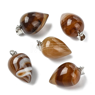 Natural Banded Agate Pendants GG-K002-13C-1