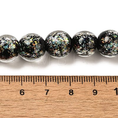 Handmade Dichroic Foil Glass Beads Strands DICH-U001-06C-1