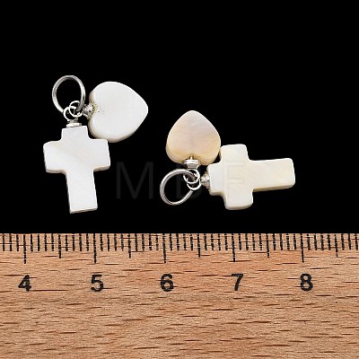 Natural Shell Pendants PALLOY-JF05786-1