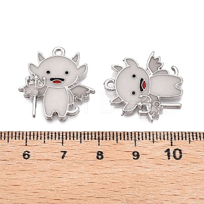 Halloween Theme Rack Plating Luminous Alloy Enamel Pendants ENAM-N056-233P-1