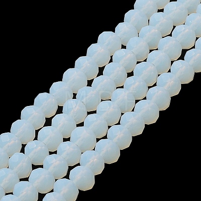 Imitation Jade Solid Color Glass Beads Strands EGLA-A034-J6mm-MD06-1