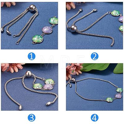 Unicraftale 304 Stainless Steel Slider Bracelet/Bolo Bracelets Making MAK-UN0001-02-1