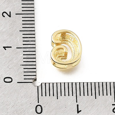 Brass Micro Pave Clear Cubic Zirconia Initial Spacer Bars KK-E802-34G-G-1