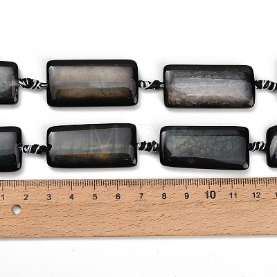 Natural Dragon Veins Agate Beads Strands GG-CBA2A74-01E-1
