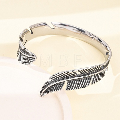 Retro 316 Surgical Stainless Steel Cuff Bangles BJEW-C142-11C-AS-1