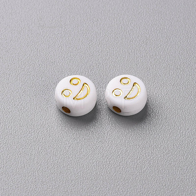Opaque White Acrylic Beads MACR-N008-42-B01-1