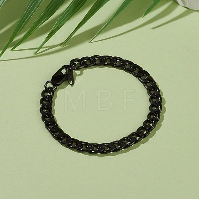 Men's 304 Stainless Steel Cuban Link Chain Bracelets BJEW-JB05917-02-1