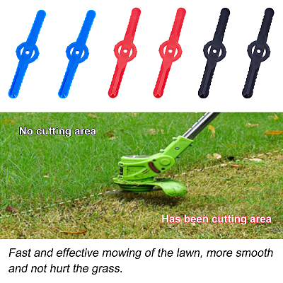 AHADERMAKER 36Pcs 3 Colors Plastic Lawn Mower Blade KY-GA0001-15-1