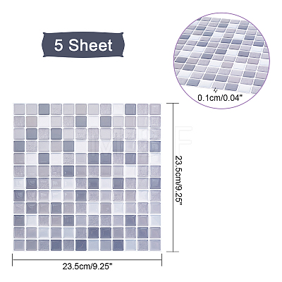 PET Self-Adhesive Mark Crystal Pattern Paper DIY-WH0223-11B-1